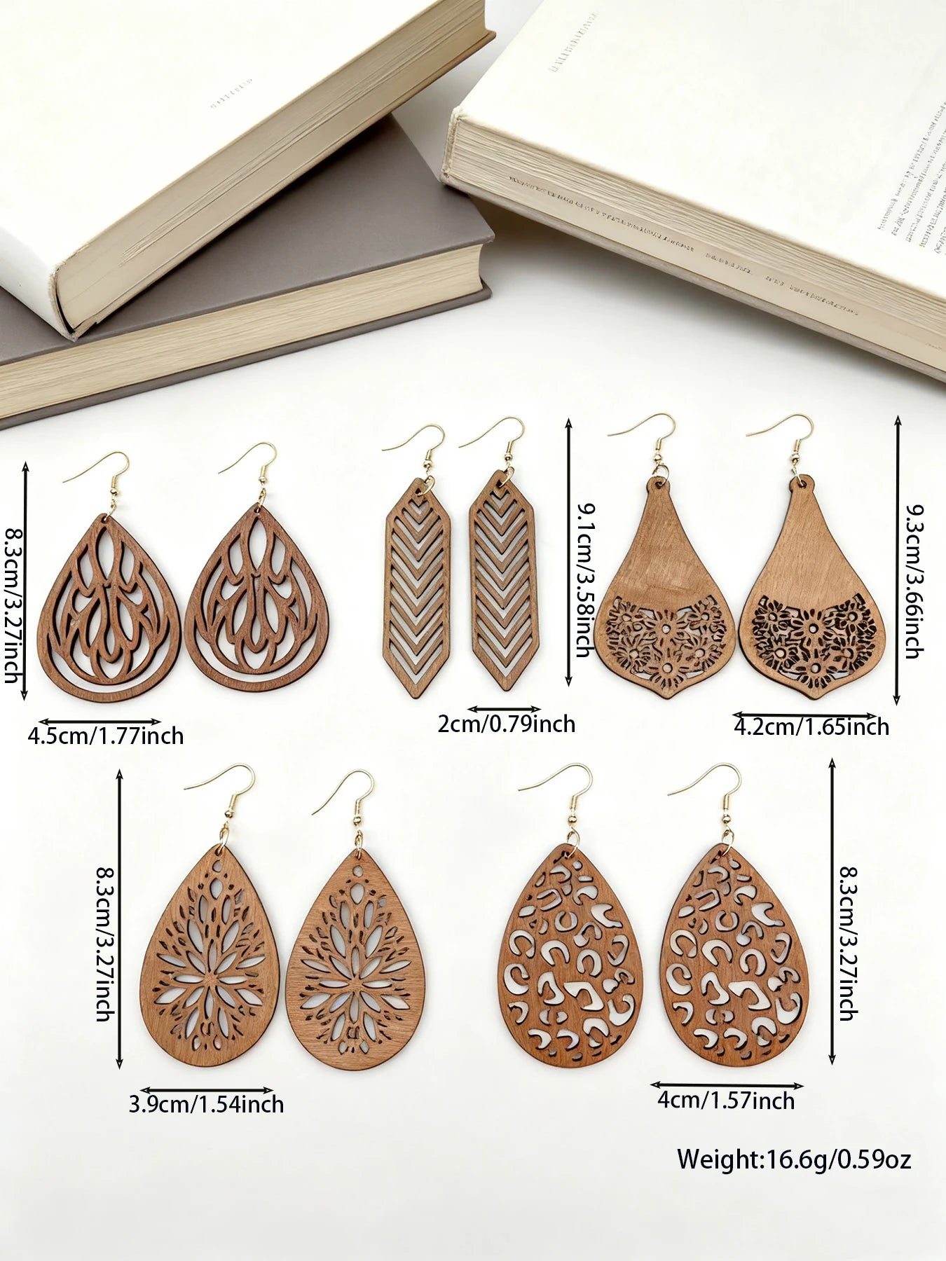 5 Pairs/Set, Bohemian Ear Ring Set - Exquisite Hollow Design Vintage Women's Earrings - Perfect for Both Festive and Everyday Styles