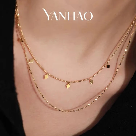 Choker Titanium Steel Female Double-deck Necklace