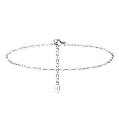 SA-11 Ankle Bracelets for Women, 14k Gold Plated Waterproof Cuban Figaro Link Chain Gold Anklets Jewelry Gift Adjustable Size