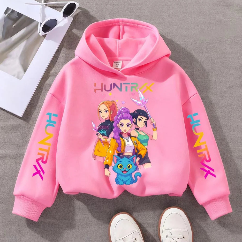 2025 Fall and Winter New Cute Fashion Hoodie KPOP Demon Hunters Children's Sweatshirt Girls' Clothes Girls' Sweatshirt