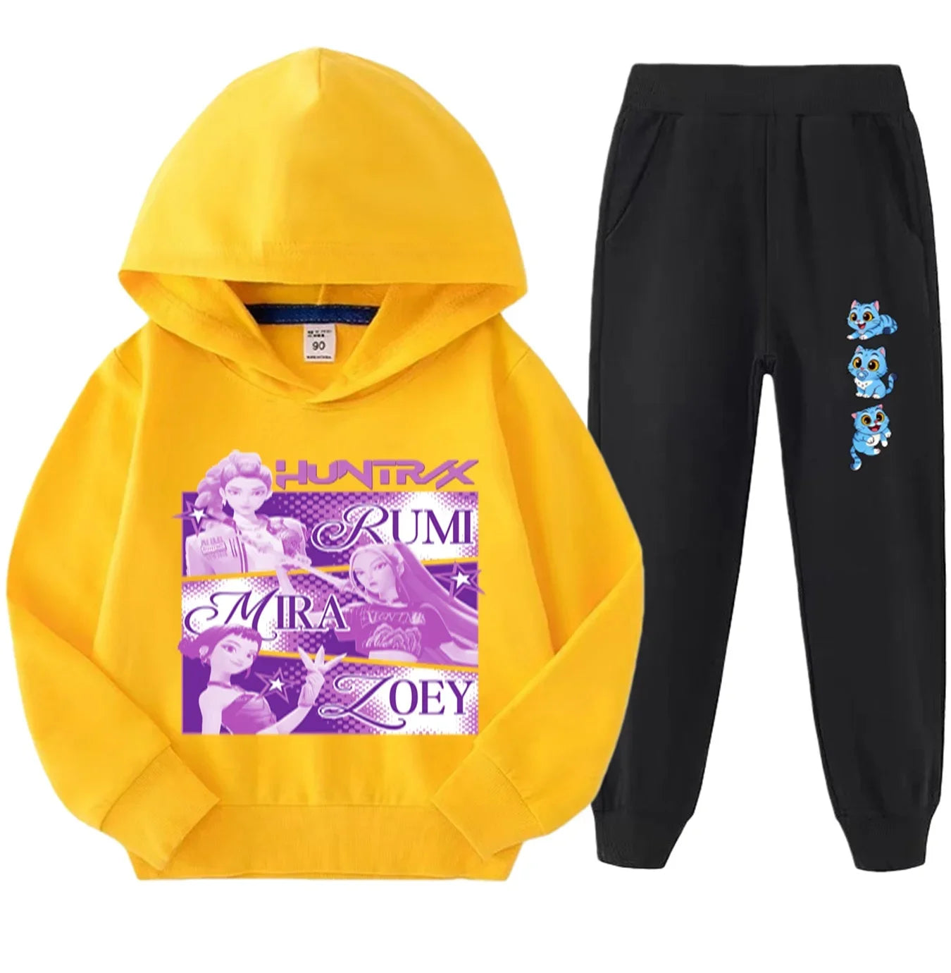 kpop demon hunters Kids sets For Fantasy Lovers: Kids Hunter Witch Squad Full Sleeve Hoodie Set