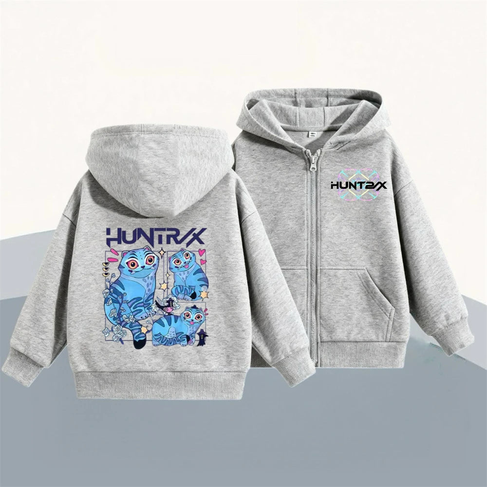 KPop Demon Hunters Hoodies Popular Clothes Long Sleeve Hooded Tops Outerwear New Design Loose Casual Fashion Sweatshirts Coats