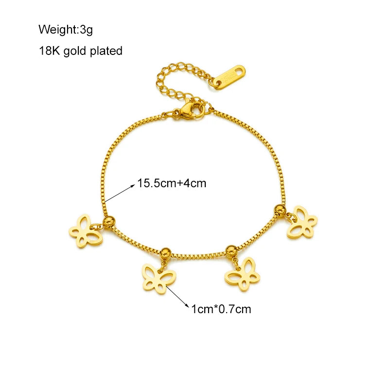 MEYRROYU 316 Stainless Steel Vintage Green Stone Heart Tassel Multilayer Charm Bracelet for Women Wedding Jewelry Beach брелок