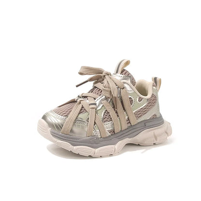 Children's Sneakers Chunky 2025 New Girls Basketball Shoes Fashion Versatile Kids Causal Boys Sports Shoes for School Breathable