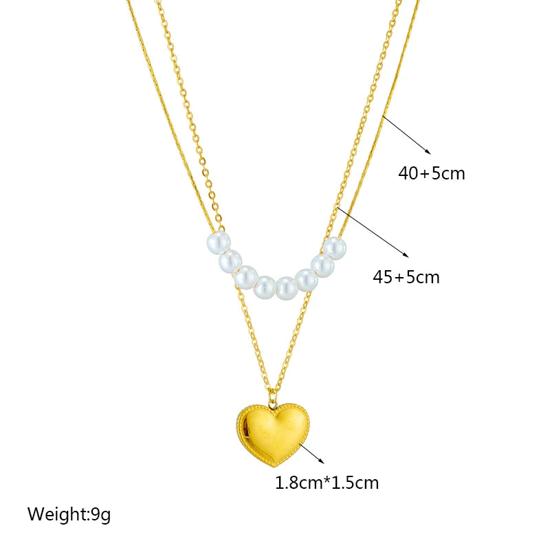 DIEYURO 316L Stainless Steel Heart Eye Square Butterfly Pendant Necklace For Women New Girls Choker Clavicle Chain Jewelry Gifts