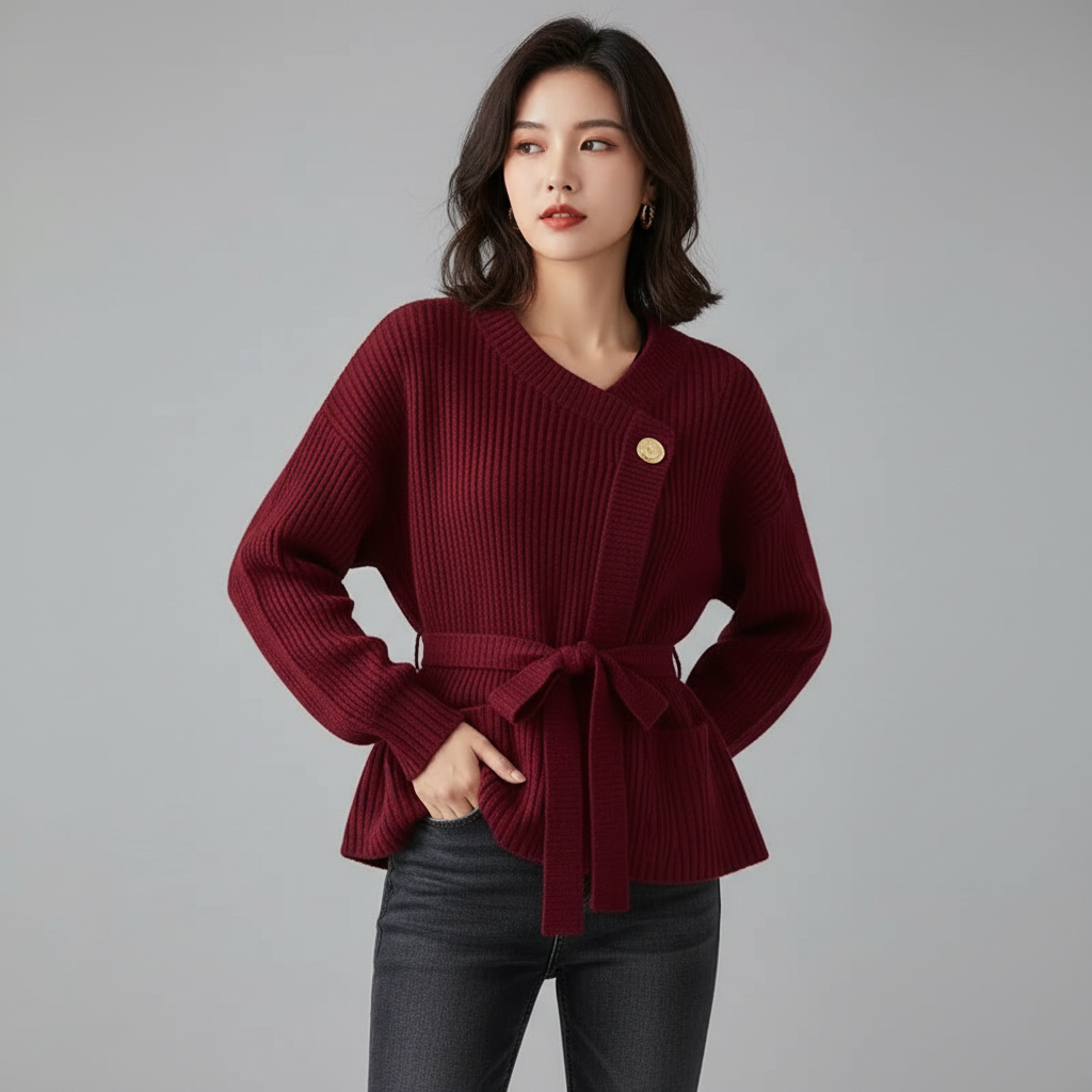 Red Stylish Knit Sweater