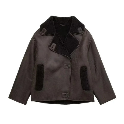 Faux Wool Coats And Mixtures Jacket