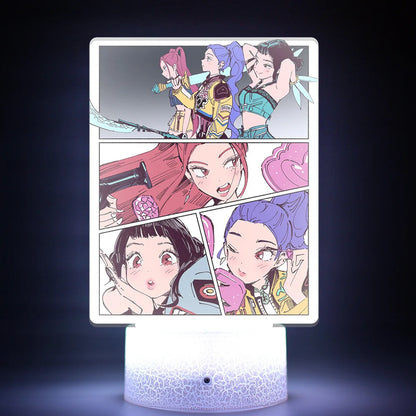 K-POP KPop Demon Hunters Acrylic Movie Remote Control Night Light Cartoon Cute Bedroom Living Room Home Decor Accessories Gifts