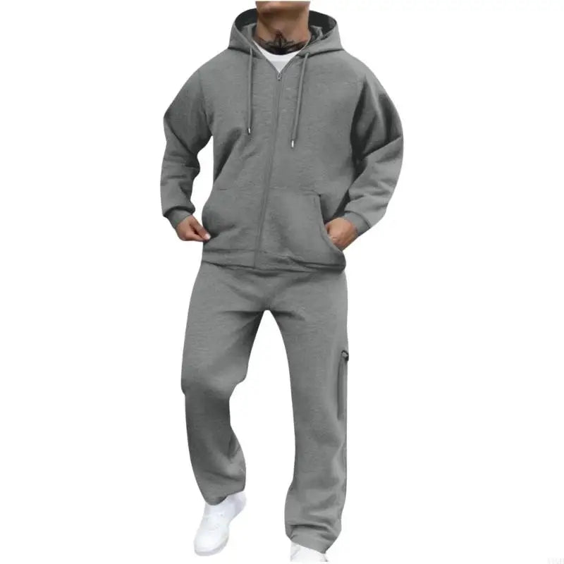 Men's Tracksuit 2 Piece Hoodie and Sweatpants Set Sweatsuits Casual Full Zip Athletic Track Suit Sets