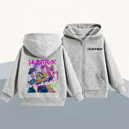 KPop Demon Hunters Hoodies Popular Clothes Long Sleeve Hooded Tops Outerwear New Design Loose Casual Fashion Sweatshirts Coats