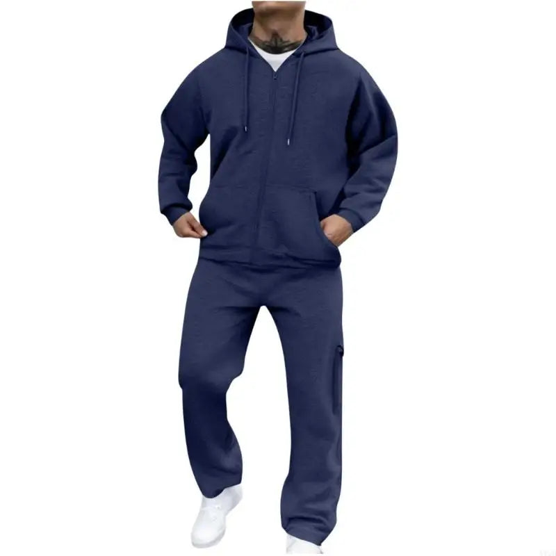 Men's Tracksuit 2 Piece Hoodie and Sweatpants Set Sweatsuits Casual Full Zip Athletic Track Suit Sets