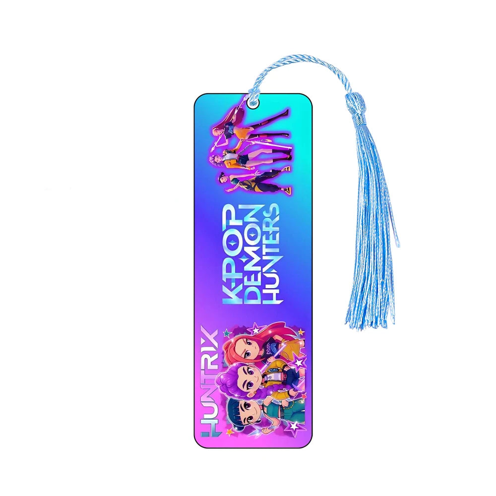 Kpop Demon Hunters Huntrix Cartoon Bookmarks  Anime Cute Stationery for Kpop Fans & Book Lovers, School Supplies Page Markers