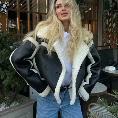 Lamb Fur Plush Jacket High Street Outwear