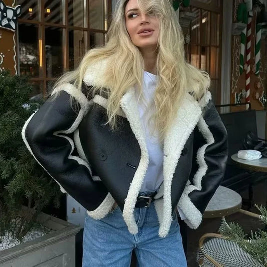 Lamb Fur Plush Jacket High Street Outwear