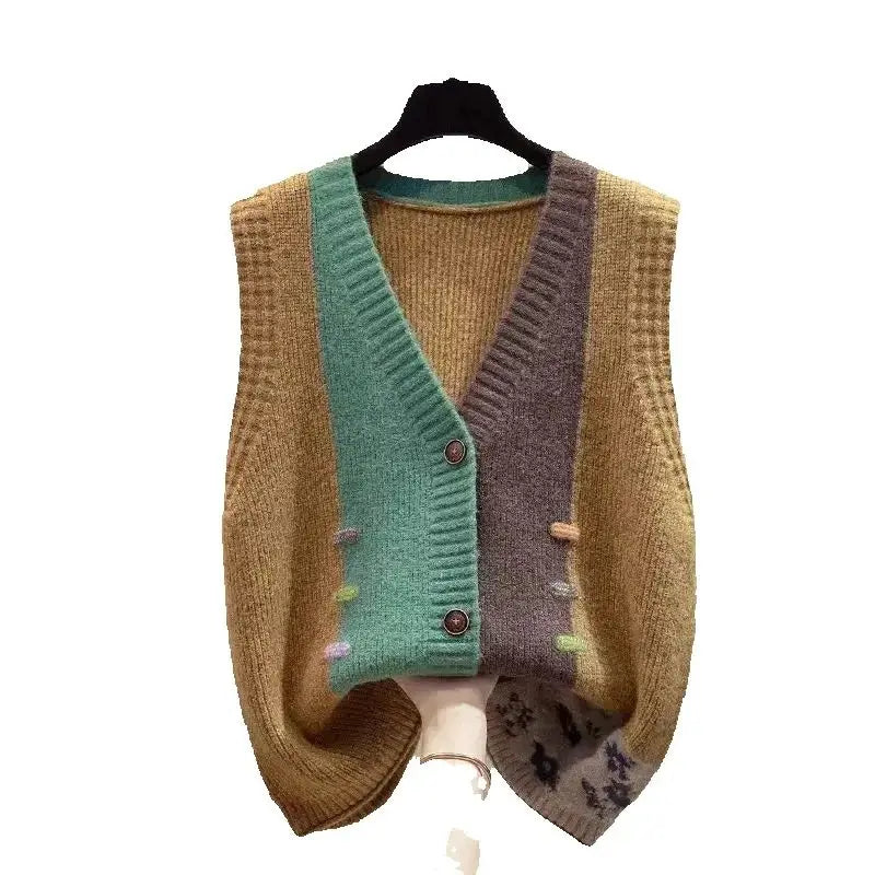 Knit Cardigan Women Vest New Fashion Loose