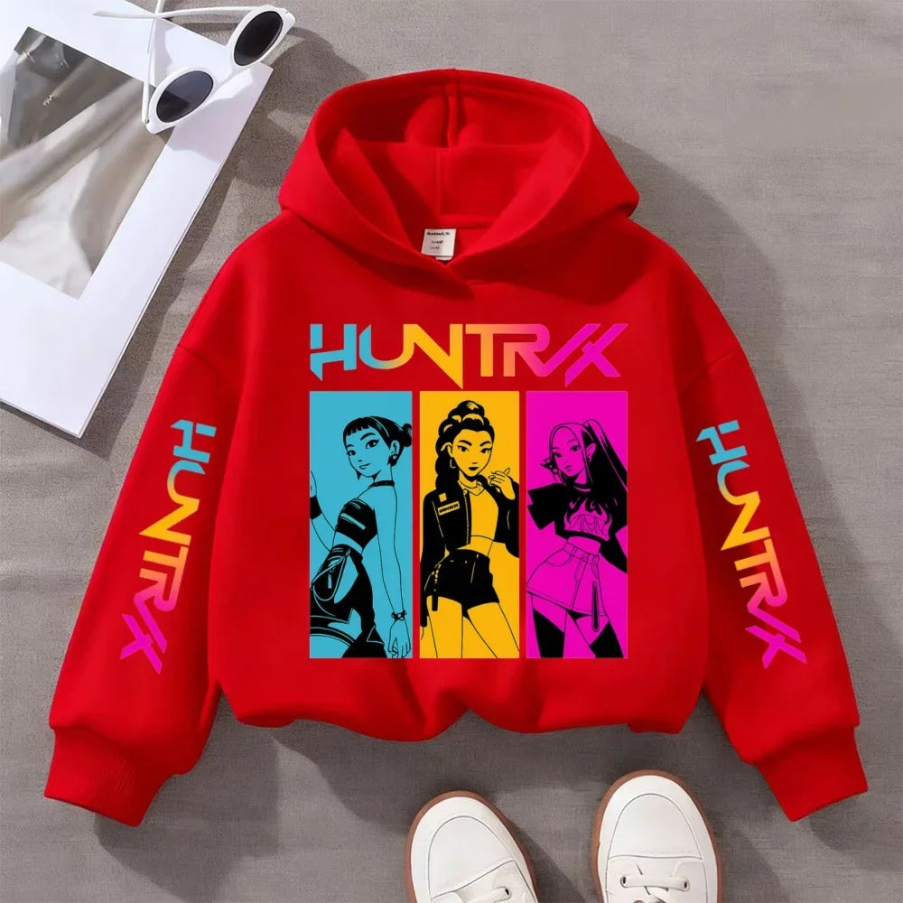 2025 Fall and Winter New Cute Fashion Hoodie KPOP Demon Hunters Children's Sweatshirt Girls' Clothes Girls' Sweatshirt