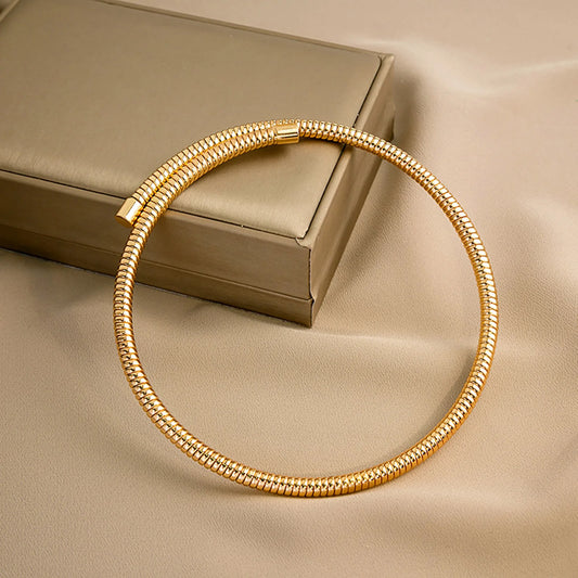 Necklace For Women Adjustable Open Choker Snake Collar Stretch Statement Jewelry Mom Girlfriend Valentine's Day Gift