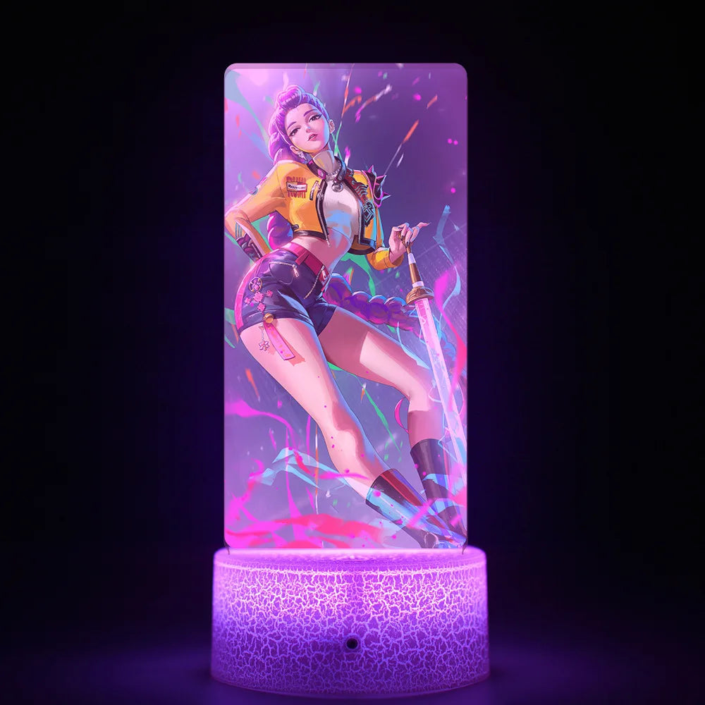 K-POP KPop Demon Hunters Acrylic Movie Remote Control Night Light Cartoon Cute Bedroom Living Room Home Decor Accessories Gifts