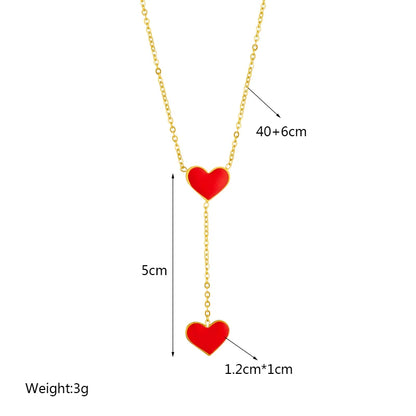 DIEYURO 316L Stainless Steel Heart Eye Square Butterfly Pendant Necklace For Women New Girls Choker Clavicle Chain Jewelry Gifts