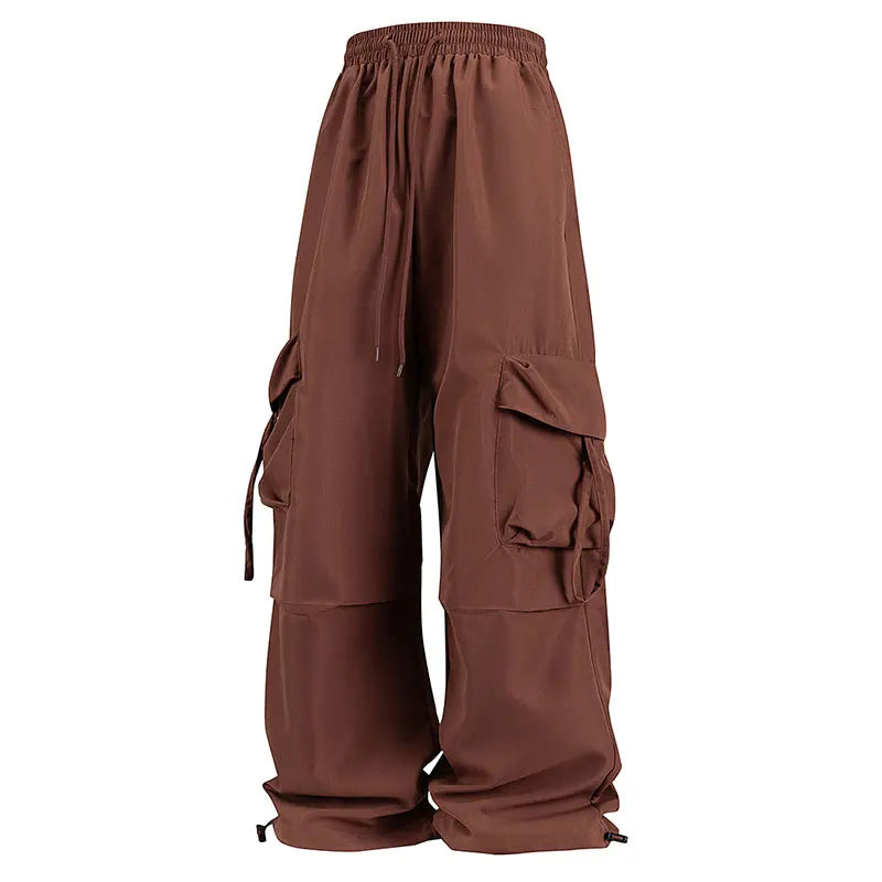 Women Cargo Pants Fashion Loose Comfortable Breathable Lightweight Multiple Pockets Cargo Long Pants Fitness Running Casual Pan