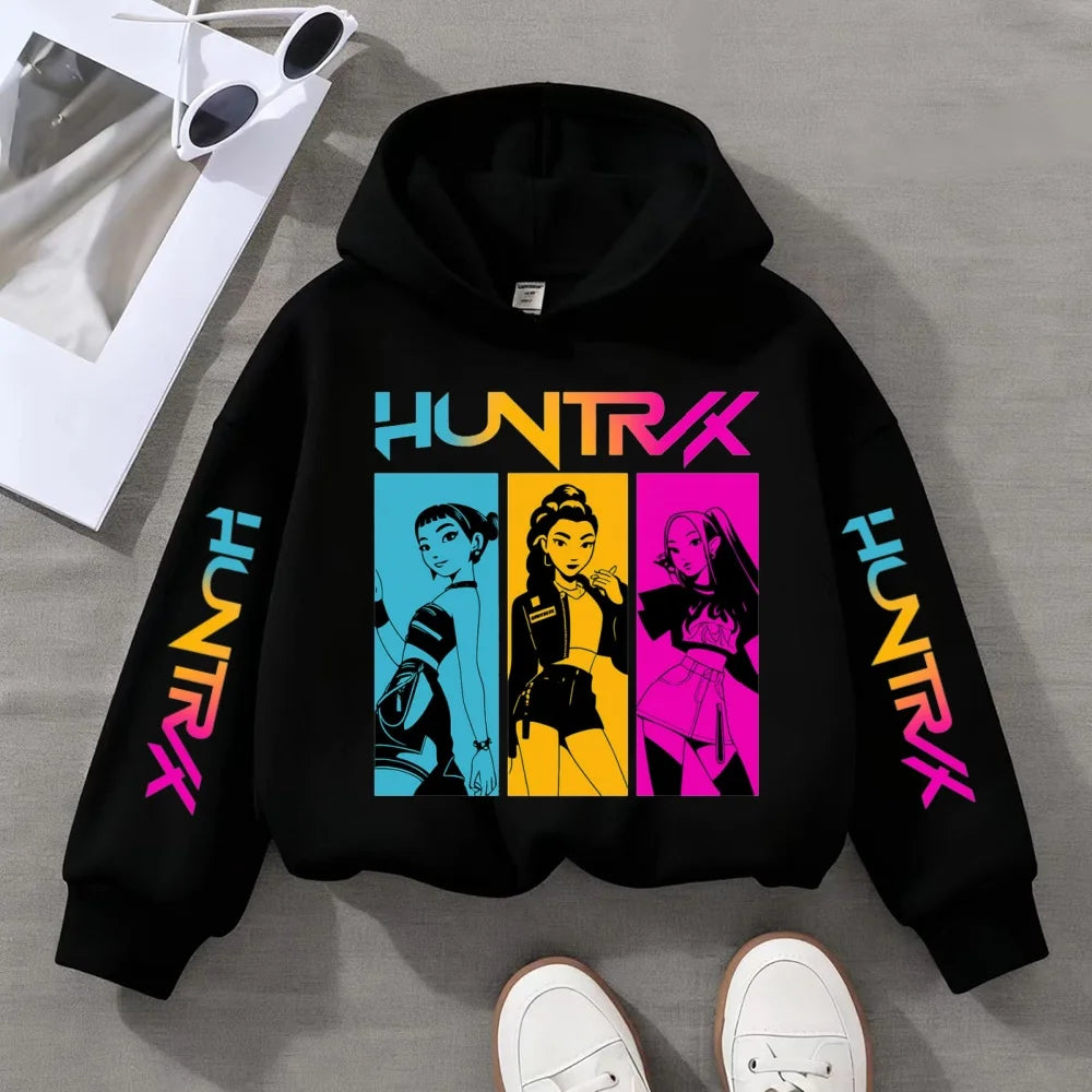2025 Fall and Winter New Cute Fashion Hoodie KPOP Demon Hunters Children's Sweatshirt Girls' Clothes Girls' Sweatshirt