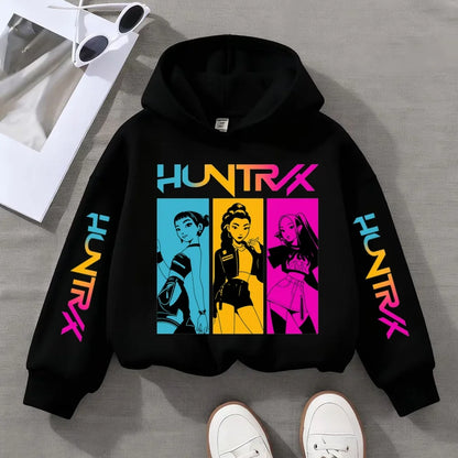 2025 Fall and Winter New Cute Fashion Hoodie KPOP Demon Hunters Children's Sweatshirt Girls' Clothes Girls' Sweatshirt