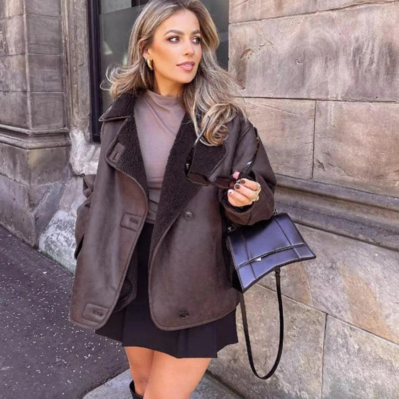 Faux Wool Coats And Mixtures Jacket