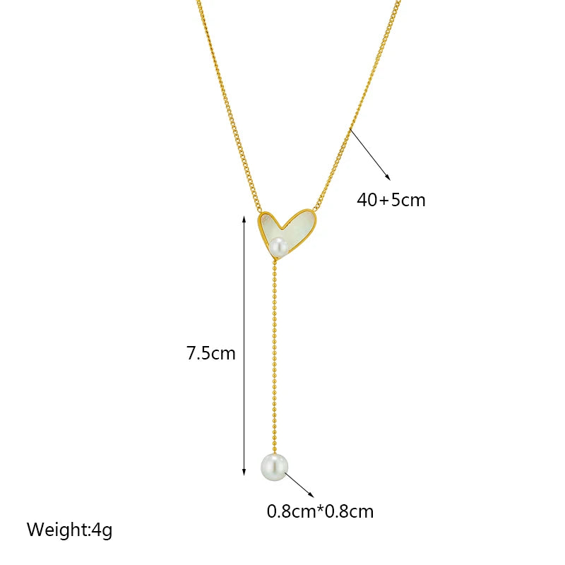 DIEYURO 316L Stainless Steel Heart Eye Square Butterfly Pendant Necklace For Women New Girls Choker Clavicle Chain Jewelry Gifts