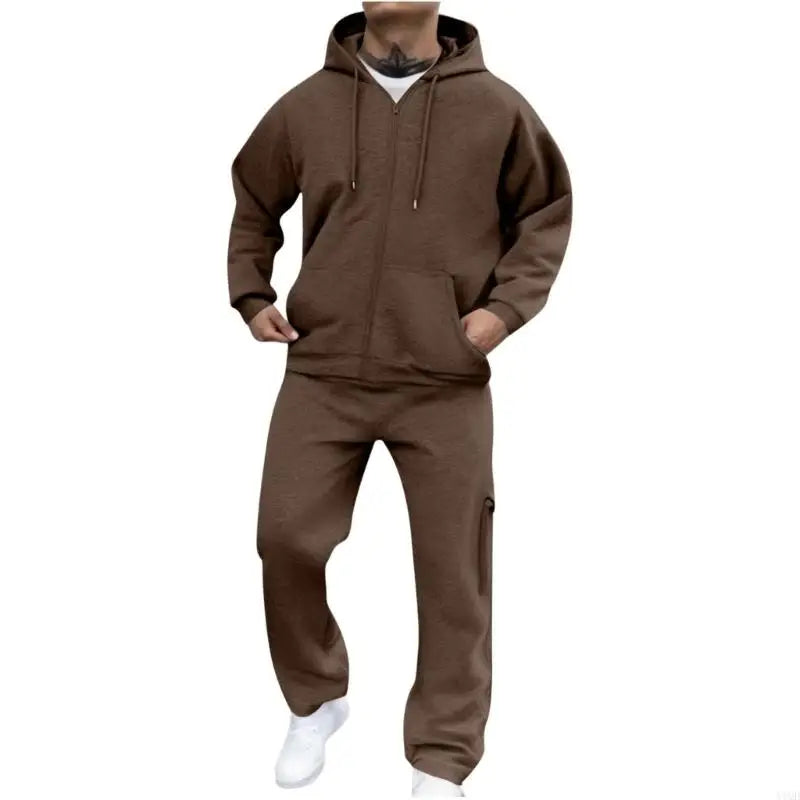 Men's Tracksuit 2 Piece Hoodie and Sweatpants Set Sweatsuits Casual Full Zip Athletic Track Suit Sets
