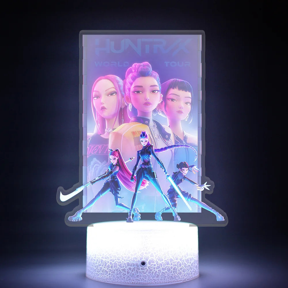 K-POP KPop Demon Hunters Acrylic Movie Remote Control Night Light Cartoon Cute Bedroom Living Room Home Decor Accessories Gifts