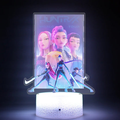 K-POP KPop Demon Hunters Acrylic Movie Remote Control Night Light Cartoon Cute Bedroom Living Room Home Decor Accessories Gifts