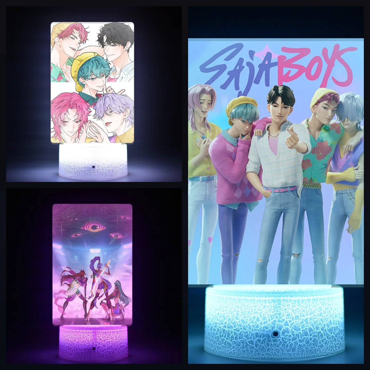 K-POP KPop Demon Hunters Acrylic Movie Remote Control Night Light Cartoon Cute Bedroom Living Room Home Decor Accessories Gifts