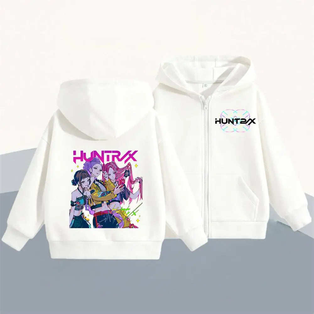 KPop Demon Hunters Hoodies Popular Clothes Long Sleeve Hooded Tops Outerwear New Design Loose Casual Fashion Sweatshirts Coats