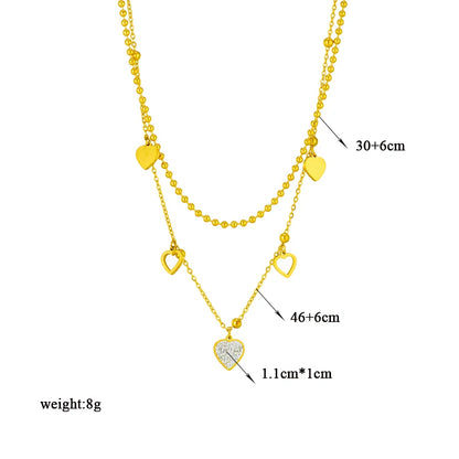 DIEYURO 316L Stainless Steel Heart Eye Square Butterfly Pendant Necklace For Women New Girls Choker Clavicle Chain Jewelry Gifts