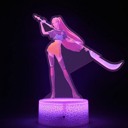 K-POP KPop Demon Hunters Acrylic Movie Remote Control Night Light Cartoon Cute Bedroom Living Room Home Decor Accessories Gifts