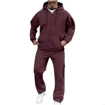 Men's Tracksuit 2 Piece Hoodie and Sweatpants Set Sweatsuits Casual Full Zip Athletic Track Suit Sets