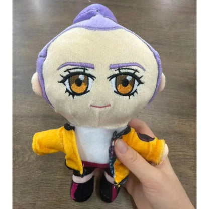 Kpop Demons Hunters Anime Plush Cute Purple Tiger Black Hat Magpie With Eyes Monster Hunt Girl Group Stuffed For Fans Gifts