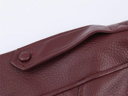 Pebble Faux Leather Jacket Motorcycle Style Personality