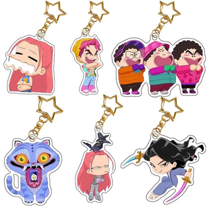 K-Pop Demon Hunters Preorder Huntr-x Keychain - Fan Art Self Made Acrylic Charm Anime Classics Game Collection Toy Gift