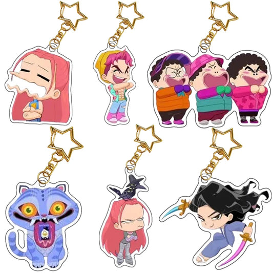 K-Pop Demon Hunters Preorder Huntr-x Keychain - Fan Art Self Made Acrylic Charm Anime Classics Game Collection Toy Gift