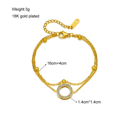 MEYRROYU 316 Stainless Steel Vintage Green Stone Heart Tassel Multilayer Charm Bracelet for Women Wedding Jewelry Beach брелок