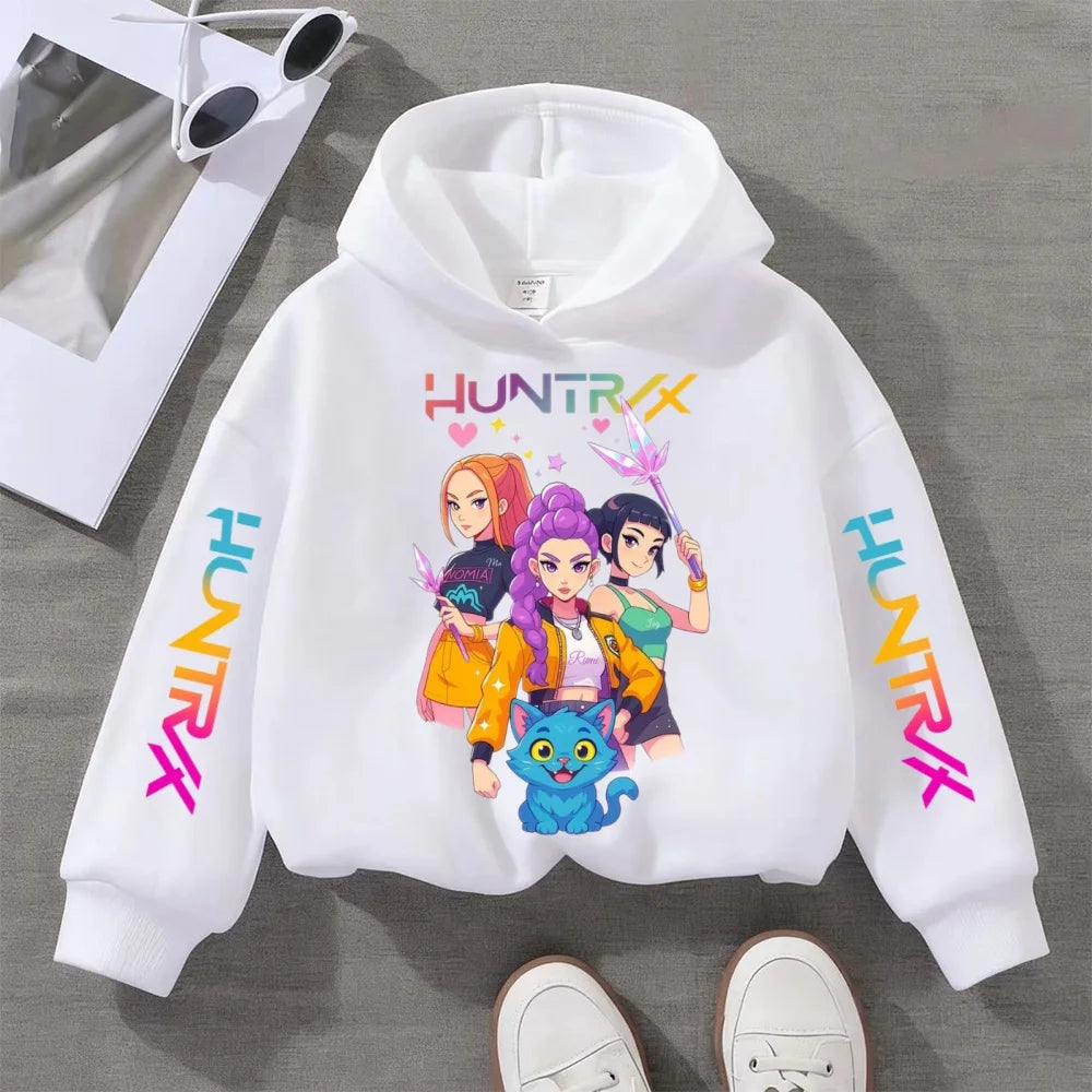 2025 Fall and Winter New Cute Fashion Hoodie KPOP Demon Hunters Children's Sweatshirt Girls' Clothes Girls' Sweatshirt