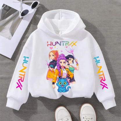 2025 Fall and Winter New Cute Fashion Hoodie KPOP Demon Hunters Children's Sweatshirt Girls' Clothes Girls' Sweatshirt
