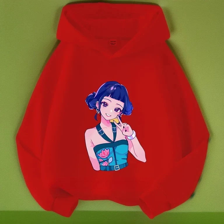 K-pop Demon Hunters Long Sleeve Hoodie for Boys Girls Saja Print Hooded Jacket Children's Fashion Pullover Top Outerwear