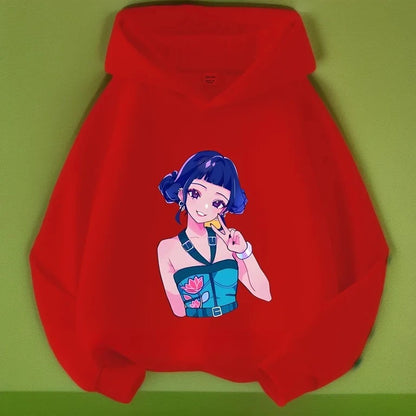 K-pop Demon Hunters Long Sleeve Hoodie for Boys Girls Saja Print Hooded Jacket Children's Fashion Pullover Top Outerwear