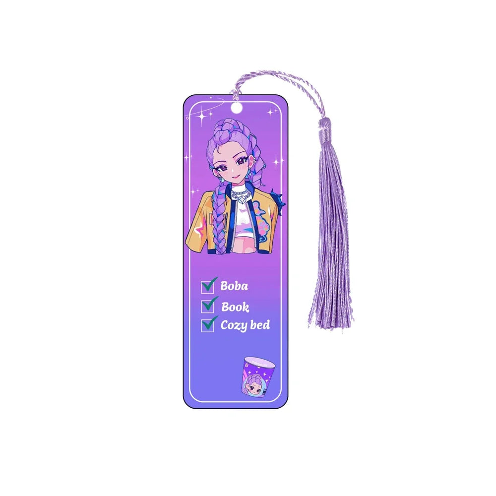 Kpop Demon Hunters Huntrix Cartoon Bookmarks  Anime Cute Stationery for Kpop Fans & Book Lovers, School Supplies Page Markers