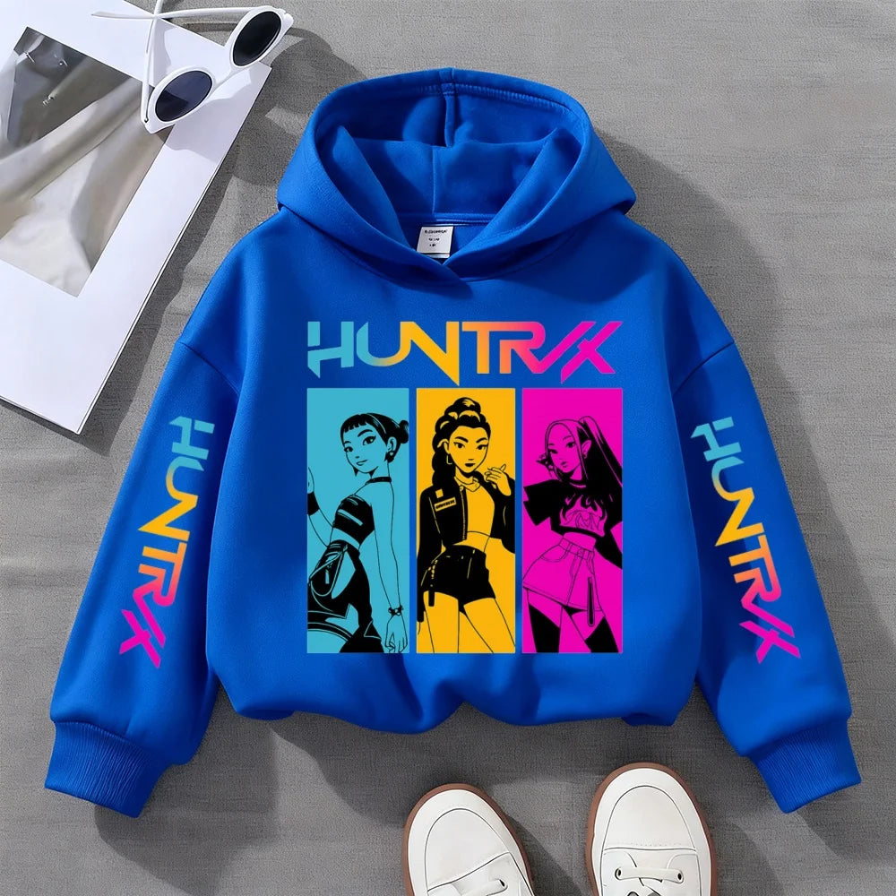 2025 Fall and Winter New Cute Fashion Hoodie KPOP Demon Hunters Children's Sweatshirt Girls' Clothes Girls' Sweatshirt