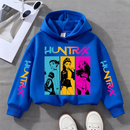 2025 Fall and Winter New Cute Fashion Hoodie KPOP Demon Hunters Children's Sweatshirt Girls' Clothes Girls' Sweatshirt