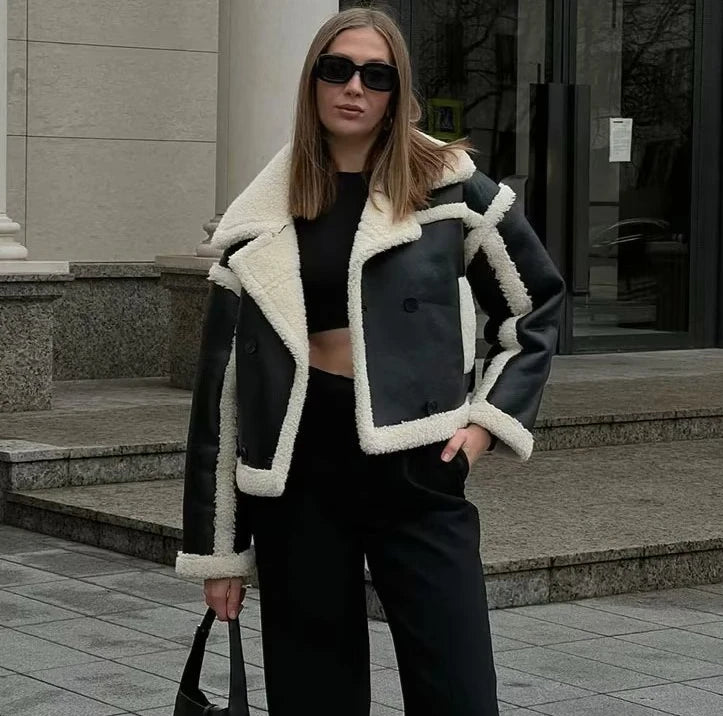 Lamb Fur Plush Jacket High Street Outwear