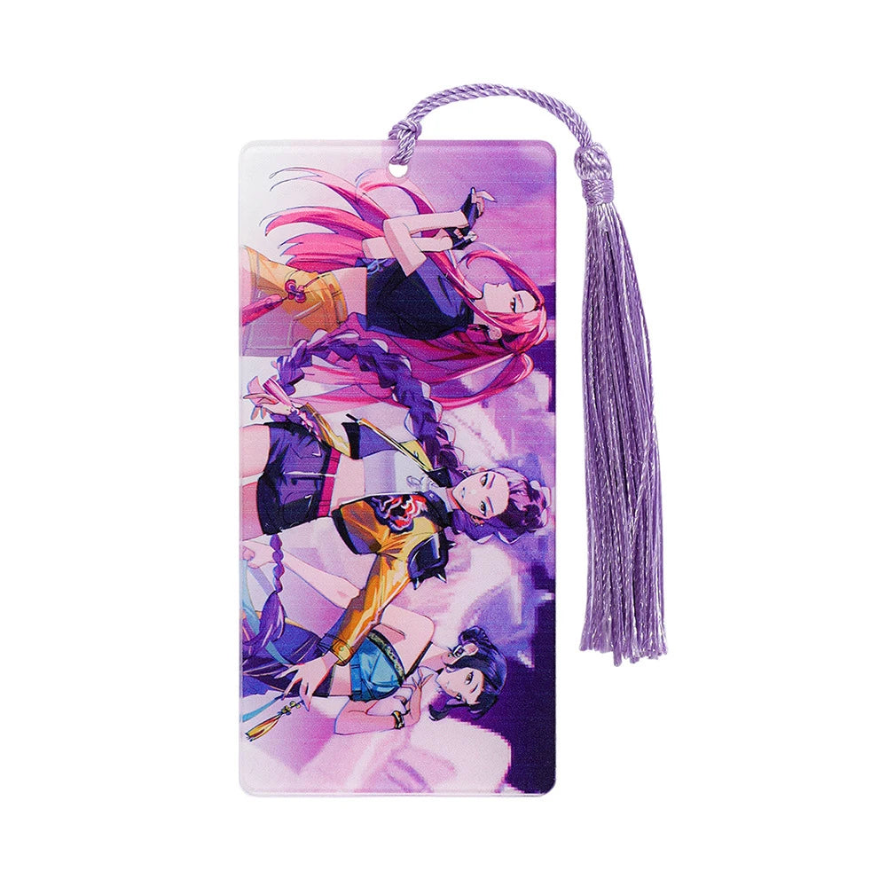 Kpop Demon Hunters Huntrix Cartoon Bookmarks  Anime Cute Stationery for Kpop Fans & Book Lovers, School Supplies Page Markers